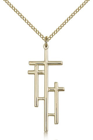 Cross Pendant, Gold Filled - Gold-tone