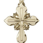 Cross Pendant, 14 Karat Gold - 14 KT Yellow Gold