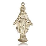 Miraculous Medal, 14 Karat Gold - 14 KT Yellow Gold
