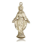 Miraculous Medal, 14 Karat Gold - 14 KT Yellow Gold