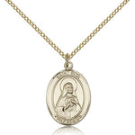 St. Rita Baseball Medal, Gold Filled, Medium - Gold-tone