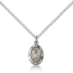 St. Jude Medal, Sterling Silver - 18&quot; 1.2mm Sterling Silver Chain + Clasp