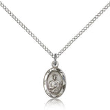 St. Jude Medal, Sterling Silver - 18&quot; 1.2mm Sterling Silver Chain + Clasp