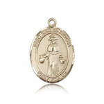 St. Nino De Atocha Medal, 14 Karat Gold, Large - 14 KT Yellow Gold