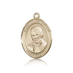 St. Luigi Orione Medal, 14 Karat Gold, Large - 14 KT Yellow Gold