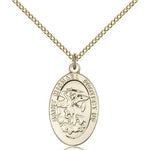 St. Michael the Archangel Medal, Gold Filled - Gold-tone
