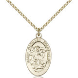 St. Michael the Archangel Medal, Gold Filled - Gold-tone