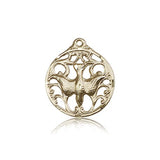 Holy Spirit Medal, 14 Karat Gold - 14 KT Yellow Gold