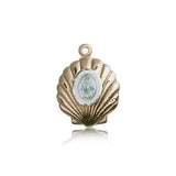 Miraculous Medal, 14 Karat Gold - 14 KT Yellow Gold