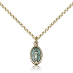 Miraculous Medal, Gold Filled - Gold-tone