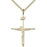 Crucifix Pendant, Gold Filled - Gold-tone