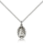 St. Ann Medal, Sterling Silver - 18&quot; 1.2mm Sterling Silver Chain + Clasp