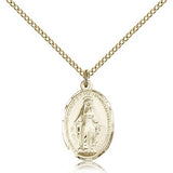 Miraculous Medal, Gold Filled - Gold-tone