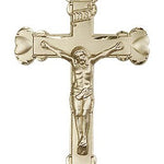 Crucifix Pendant, 14 Karat Gold - 14 KT Yellow Gold