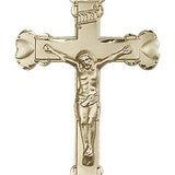 Crucifix Pendant, 14 Karat Gold - 14 KT Yellow Gold