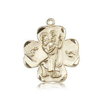 St. Christopher Medal, 14 Karat Gold - 14 KT Yellow Gold