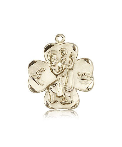 St. Christopher Medal, 14 Karat Gold - 14 KT Yellow Gold