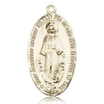 Miraculous Medal, 14 Karat Gold - 14 KT Yellow Gold