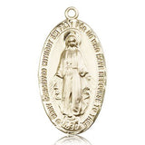 Miraculous Medal, 14 Karat Gold - 14 KT Yellow Gold