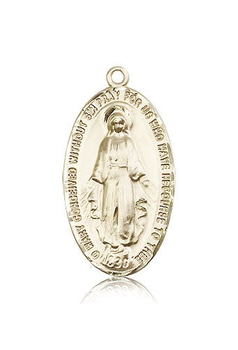 Miraculous Medal, 14 Karat Gold - 14 KT Yellow Gold