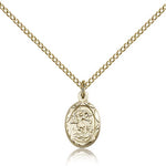 St. Michael the Archangel Medal, Gold Filled - Gold-tone