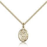 St. Michael the Archangel Medal, Gold Filled - Gold-tone