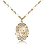 St. Hannibal Medal, Gold Filled, Medium - Gold-tone