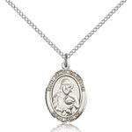 St. James the Lesser Medal, Sterling Silver, Medium - 18&quot; 1.2mm Sterling Silver Chain + Clasp