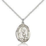 St. James the Lesser Medal, Sterling Silver, Medium - 18&quot; 1.2mm Sterling Silver Chain + Clasp
