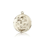 Holy Family Medal, 14 Karat Gold - 14 KT Yellow Gold