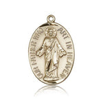 Our Father Medal, 14 Karat Gold - 14 KT Yellow Gold