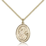 St. Fina Medal, Gold Filled, Medium - Gold-tone