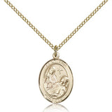 St. Fina Medal, Gold Filled, Medium - Gold-tone