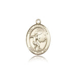 St. Christopher Soccer Medal, 14 Karat Gold, Medium - 14 KT Yellow Gold