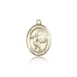 St. Christopher Soccer Medal, 14 Karat Gold, Medium - 14 KT Yellow Gold