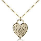 Graduation Heart Medal, Gold Filled - Gold-tone