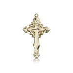 Cross Pendant, 14 Karat Gold - 14 KT Yellow Gold