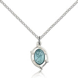 St. Christopher Medal, Sterling Silver - 18&quot; 1.2mm Sterling Silver Chain + Clasp