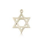 Star of David Medal, 14 Karat Gold - 14 KT Yellow Gold