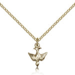 Holy Spirit Medal, Gold Filled - Gold-tone