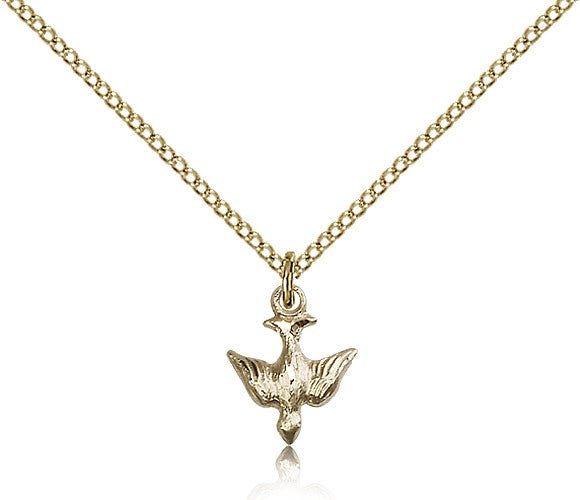 Holy Spirit Medal, Gold Filled - Gold-tone