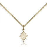 Miraculous Medal, Gold Filled - Gold-tone