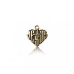 Heart of Jesus Cross Pendant, 14 Karat Gold - 14 KT Yellow Gold
