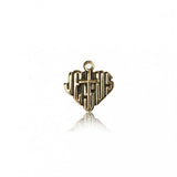 Heart of Jesus Cross Pendant, 14 Karat Gold - 14 KT Yellow Gold