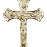 Crucifix Pendant, 14 Karat Gold - 14 KT Yellow Gold