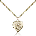 Heart Communion Medal, Gold Filled - Gold-tone
