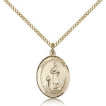 St. Genesius of Rome Medal, Gold Filled, Medium - Gold-tone