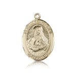 St. Frances Cabrini Medal, 14 Karat Gold, Large - 14 KT Yellow Gold