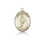 St. Sebastian Softball Medal, 14 Karat Gold, Medium - 14 KT Yellow Gold