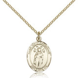 St. Ivo Medal, Gold Filled, Medium - Gold-tone